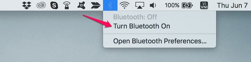 Hướng dẫn kết nối Bluetooth với MacBook trên thanh Menu