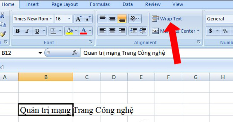 Hướng dẫn cách xuống dòng Excel bằng Wrap Text 