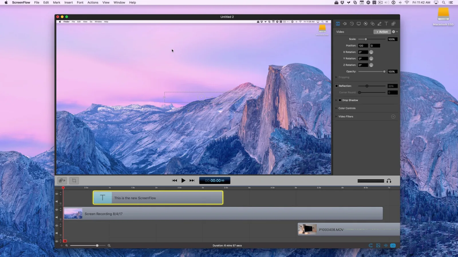 Chỉnh sửa video màn hình trên MacBook bằng ScreenFlow