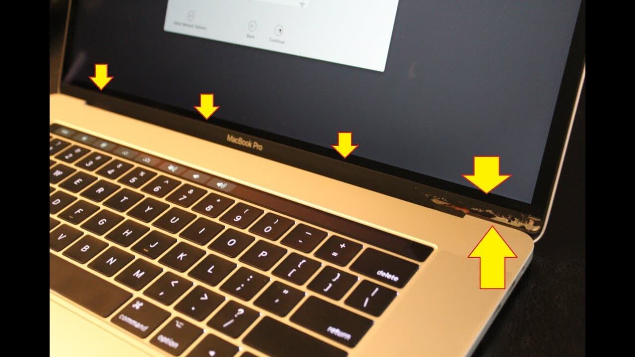 Nguyên nhân viền cao su màn hình MacBook bị hỏng
